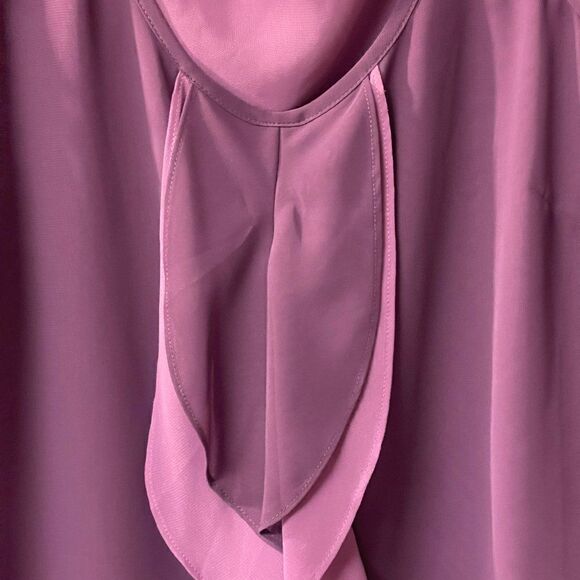 Ann Taylor Loft Purple Ruffle Blouse M - Picture 3 of 11